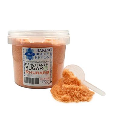 Baking Beauty and Beyond Premium Floss Sugar for Cotton Candy - Cotton Candy Flossing Sugar with Natural Ingredients Perfect for Every Occasion Bulk Floss Sugar 800g - Rhubarb Flavour