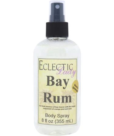Bay Rum Body Spray (Double Strength) 8 ounces Body Mist for Women with Clean Light & Gentle Fragrance Long Lasting Perfume with Comforting Scent for Men & Women Cologne with Soft Subtle Aroma 8 Fluid Ounces (Double Strength)