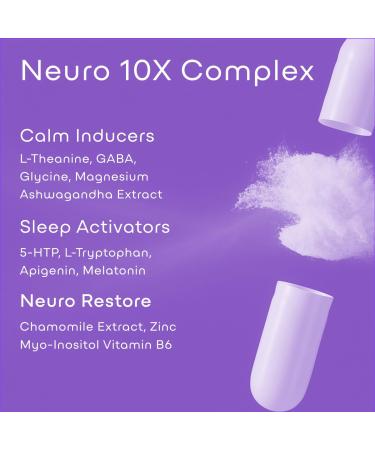 Green Lab Neuro Sleep+ 10x Neuro-Body Sleep Aid Formula with GABA L-Theanine Ashwagandha Melatonin and Magnesium | Sleep Supplement for Relaxation and Night Recovery - 120 Capsules - Buy Online on GoSupps.com