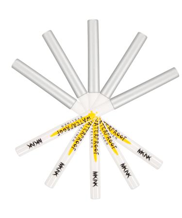 MUSISALY 5pcs White Lying Silkworm Pen White Eye Shadow Eye Shadow Makeup Cosmetics Pencil Eyeliner Abs