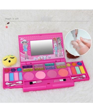 AUklOPVZZ Kids Cosmetic Kit With Mirror Shadow Washable Storage Box House Cosmetics Toy Household Travel Girls Birthday Gifts - Buy Online on GoSupps.com