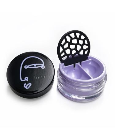 Lensbix contact lens tank faceline.The innovative gift for lentil carriers in 6 linear motifs and candy colors.(Lavendel No.17) - Buy Online on GoSupps.com