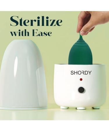 SHORDY Menstrual Cup Kit Set of 2 with Electric Steam Sterilizer - Small & Large Period Cups for Beginners - Eco-Friendly Alternative to Tampons & Pads - Buy Online on GoSupps.com