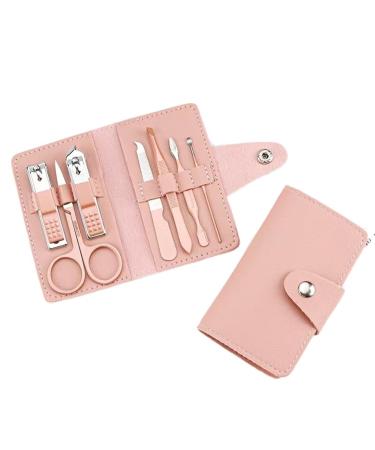 Pink 7-Piece Nail Clippers Set Nail Clippers for Women Beauty and Manicure Tools Home Pedicure Scissors 7pieces Set