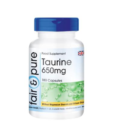 Fair & Pure - Taurine 650mg - high-dose - Vegan - 180 Taurine Capsules