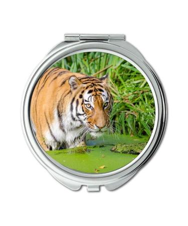 Mirror Compact Mirror animal big cat carnivore pocket mirror portable mirror