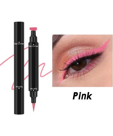 AmourGlint 2in1 eyeliner stamp & kajal pen doublesided eyeliner with waterproof mascara formula perfect cateye look with leftright stamping dirtresistant application pink 35 g Pink 35 g 1er Pack - Buy Online on GoSupps.com