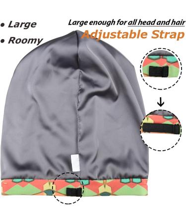 Satin Sleep Cap Extra Large - African Print Hair Wrap for Curly Hair & Locs | One Size Green for Black Women - Buy Online on GoSupps.com