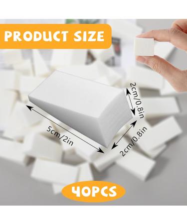 40 Pcs Triangle Nail Sponges for Ombre - Soft Nail Art Tools for DIY Manicure | Perfect Color Fade Nail Polish Sponge (White - Buy Online on GoSupps.com