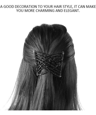 Magic Black Hair Combs Stretchable Beading Double Hair Slide Hair Accessories Double Hair Clip Hairpins Crystal Stretch Pearls Hair Suitable Women Girls Hair Beauty - Buy Online on GoSupps.com