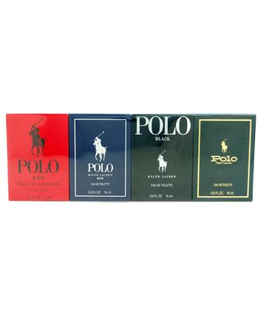Ralph Lauren Polo Variety 4 Piece Mini Gift Set 0.5 Fl Oz (Pack of 4)