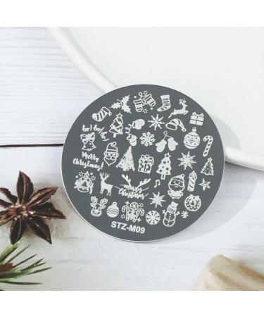 Santa Claus Nail Stamping Plates - 10pcs for Festive Winter Nail Art | International Shipping - Buy Online on GoSupps.com