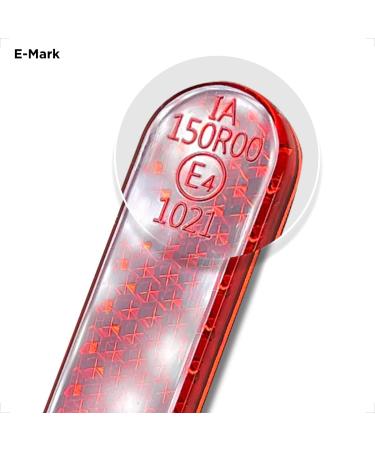 2 Pieces Mini Red Cat Eye Reflectors - 100 x 13 x 7 mm Self-Adhesive for Motorcycles Bicycles & Scooters - International Shipping Available - Buy Online on GoSupps.com