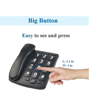 Big Button Landline Phones for Seniors Perfect for Low Vision and Hearing Impaired Aids with Loud Handsfree Speakerpho - Buy Online on GoSupps.com
