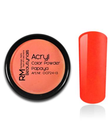 Acrylic Color Powder Papaya Orange Powder Nail Design Nails Fingernail RM Beautynails 1 Pack (1x 10g) Papaya 10g