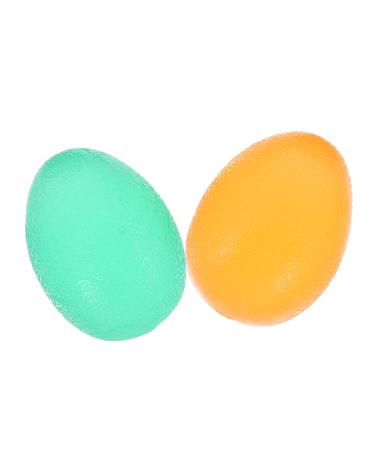 Inoomp 2st egg-shaped handle ball handmade ball finger-gripped power trainer Stressball massage ball balls squeeze power balls train egg-shape gymnasium jelly ball ball squeezing fitness