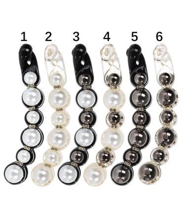 2pcs Rhinestone Pearl Banana Claw Ponytail Hair Clips - Stylish Hair Accessories for Effortless Elegance - Buy Online on GoSupps.com