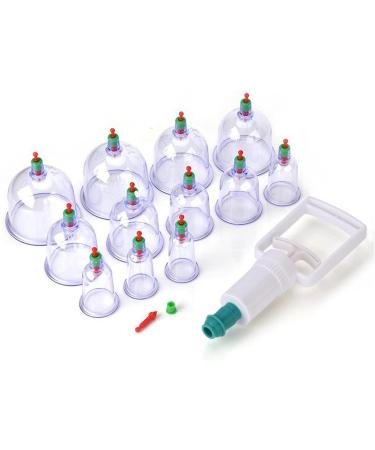 BDSM Cupping Set - 12 Piece Transparent Chinese Massage Therapy Kit with Pump | Wrinkle Reducers & Anti-Embarking Device | International Shipping - Buy Online on GoSupps.com