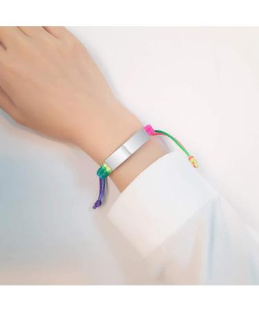 VNOX Custom Engraved Braided Rope Medical Alert ID Bracelet - Seizures - 10mm - 4-9 Inches - Buy Online on GoSupps.com