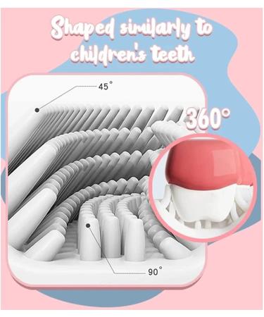 Buy Fkxczn 2-Piece U-Shape Toothbrush Set for Kids 6-12 - 360 Cleaning Silicone Brush Head Whitening Massage - International Shipping Available - Buy Online on GoSupps.com
