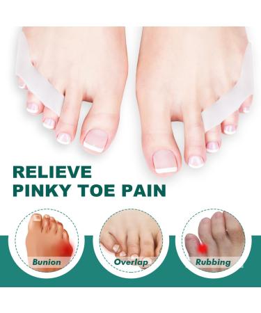 Decproch Toe Spreader - 10 Silicone Toe Separators for Overlapping Toes - Unisex White - Toe Extensors & Spacers - Buy Online on GoSupps.com