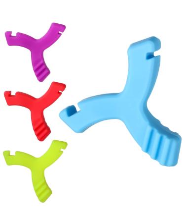 Nuanchu Aligner 4 Pieces Y Shaped Aligner Tray Seaters Teeth or Metal Braces Aligner Teeth Aligner for Chompers(Red Blue Purple Yellow)