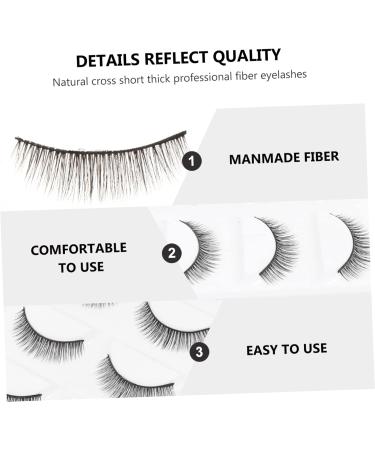 FOMIYES 10 Pairs Short False Eyelashes Extension Lashes Makeup Brishes Makeup Lash Layered Fake Lashes Toiletries Eyelashes Makeup Eyelash Artificial Fiber Make up Accessories 3d - Buy Online on GoSupps.com