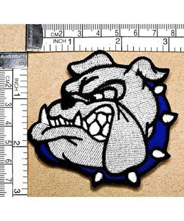 Kleenplus 3pcs. Cartoon Bulldog Patch - Embroidered Iron On & Sew On Emblem for Jackets, Jeans, Backpacks - Bulldog Dog Head Fashion Patch for Clothes - Gray Decorative Repair - Buy Online on GoSupps.com