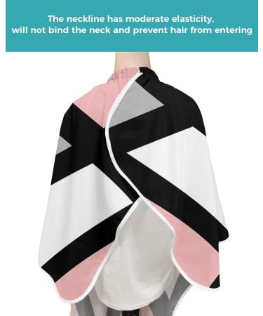 Blush Pink Geometric Barber Cape - Stylish Hair Cutting Cape for All Ages | Minimalistic Modern Design for Salon & Home Use - Buy Online on GoSupps.com