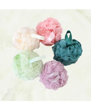 Beaupretty 5 Pcs Mesh Bath Sponges - Exfoliating Shower Loofah Puff for Kids & Adults | Soft Body Wash Pouf & Bubble Making Ball - Buy Online on GoSupps.com