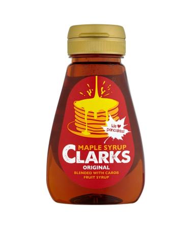 Clarks Original Maple Syrup Blended with Carob fruit Syrup - 6 x 180ml