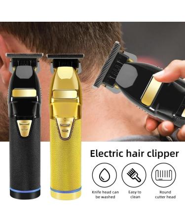 Buy Premium Rechargeable Hair Clippers for Men - Golden Electric Hair Trimmer & Beard Razor with Display Light - Buy Online on GoSupps.com
