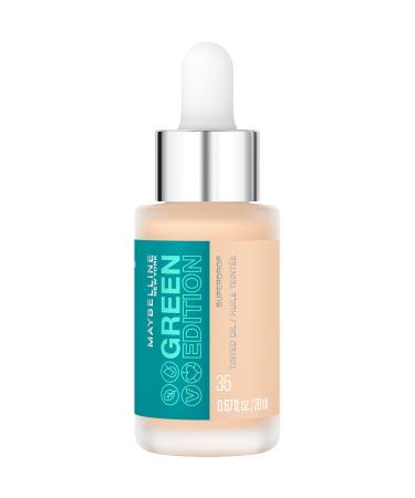 Maybelline Green Edition Superdrop Tinted Oil Base Makeup Adjustable Natural Coverage Foundation Formulated With Jojoba & Marula Oil 35 1 Count 35 0.67 Fl Oz (Pack of 1)