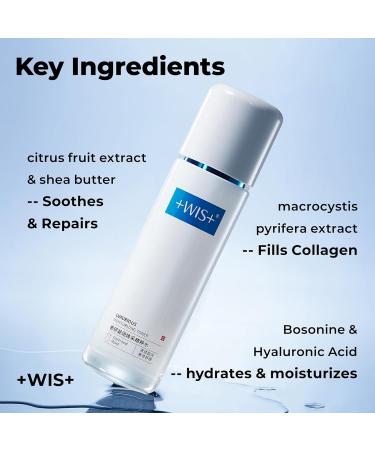 +WIS+ Luxurious Hydrating Collagen Booster Toner with Bosonine and Hyaluronic Acid for Dry Pores and Uneven Skin to Deep Moisturizing Pore Minimizing Soothing and Firming(4 fl.oz/120 ml) - Buy Online on GoSupps.com