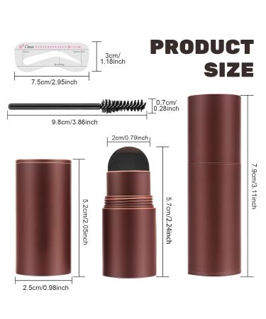 Eyebrow Powder Stamp Set - Reusable Brow Stamp with Brushes & Stencils for Perfect Eyebrow Shape | Home Salon Makeup Tool (Black) - Buy Online on GoSupps.com