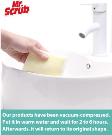 Mr. Scrub 12 Pack All-Purpose Non-Scratch Kitchen Sponges - Ideal for Washing Dishes, Cleaning Kitchen and Bathroom - Premium Scrub Sponge and Scrubbers - Buy Online on GoSupps.com