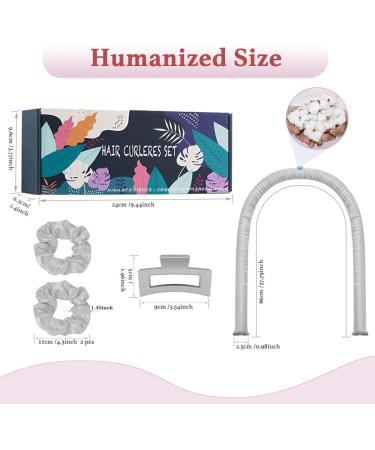 PINTAUR High Resilience Sponge Heatless Curling Rod Headband - Grey | Soft, Comfortable, No Heat Curls Ribbon for Long Hair DIY Styling - Buy Online on GoSupps.com