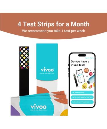 Vivoo 2.0 | Advanced Urine Test Strips with App | at Home Urine Test Strips for Keto Test Calcium Vitamin C Proteins Salinity Hydration and More | 3 Month / 12 Tests 4 count (Pack of 3) - Buy Online on GoSupps.com