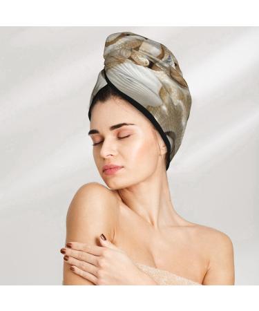 Starfish & Sea Shells Microfiber Hair Towel - Soft Super Absorbent Coral Velvet Wrap for Long Curly & Thick Hair - Buy Online on GoSupps.com