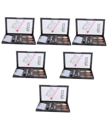 TOVINANNA 6 Sets Eyebrow Powder Set Shimmer Eyeshadow Lady Eyebrow Powder Waterproof Makeup Eyebrow Pencil Abs