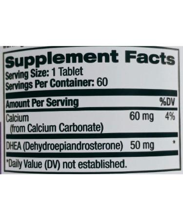 DHEA 50mg Tablets - 60 Count | Natrol | Boost Energy & Vitality - Buy Online on GoSupps.com