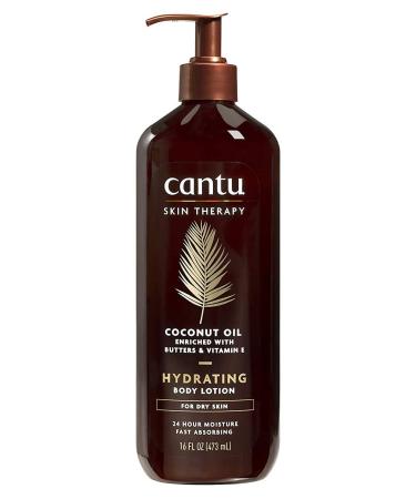 Cantu Skin Therapy Body Lotion Coconut Oil 16 Ounce Hydrating (473ml) (Pack of 3)