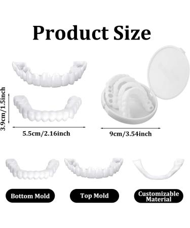 Presses Fake Teeth - 2 Pairs Smile Veneers | Temporary Dentures for Quick Repair | Men s Dental Solution - Buy Online on GoSupps.com