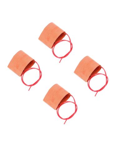 Silicone Rubber Heating Pad 12V 240W Flexible Silicone Heating Mat Rubber Heating Blanket Orange 10x30cm 4 Pack 4 Pack.