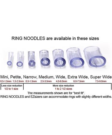 Ring Noodle Ring Size Reducer | Ring Guard & Adjuster - Mixed Sizes for Thin Rings 0.5-2.5mm - Buy Online on GoSupps.com