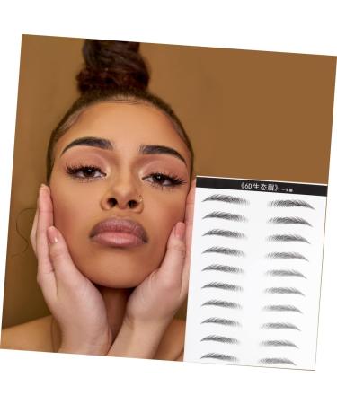 FOMIYES 6 Sheets Pairs Black Makeup Hair- Eyebrows Artificial Eyebrow Patch Eyebrow Stickers 6d Disposable - Buy Online on GoSupps.com