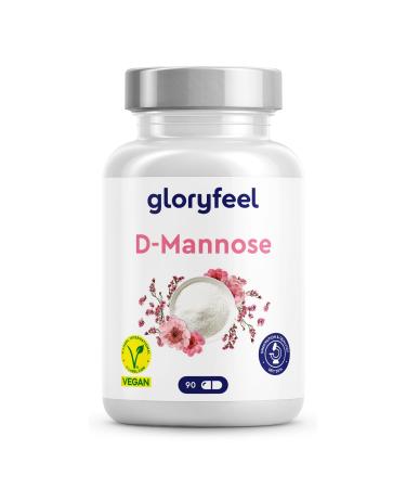 D-Mannose Pure 2000mg Daily Dose, 100% Vegan and Natural, Highly Bioavailable, 90 Capsules, No Flavors or Additives, Lab Tested