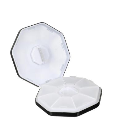 Aluminum Alloy Medicine Box Medicine Cutter Medicine Cutter Pulverizer Storage Boxes Cutter Holder Splitter Tablet Cutter 8.7x8.7cm Black