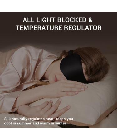 LaCourse 100% Genuine 22Momme Mulberry Silk Eye Mask - Grey Purple | Comfortable & Blackout Sleep Mask | Elasticated Silk Band | Pure Silk Filler | Gift Set - Buy Online on GoSupps.com