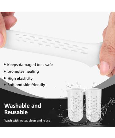 Ninnyi 12pcs Silicone Finger Protectors Breathable Big Toe Gel Caps Covers for Men Women(S/M/L) - Buy Online on GoSupps.com